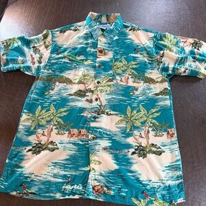Utility Tropical Print Surf Waterski Men's Shirt Sz M